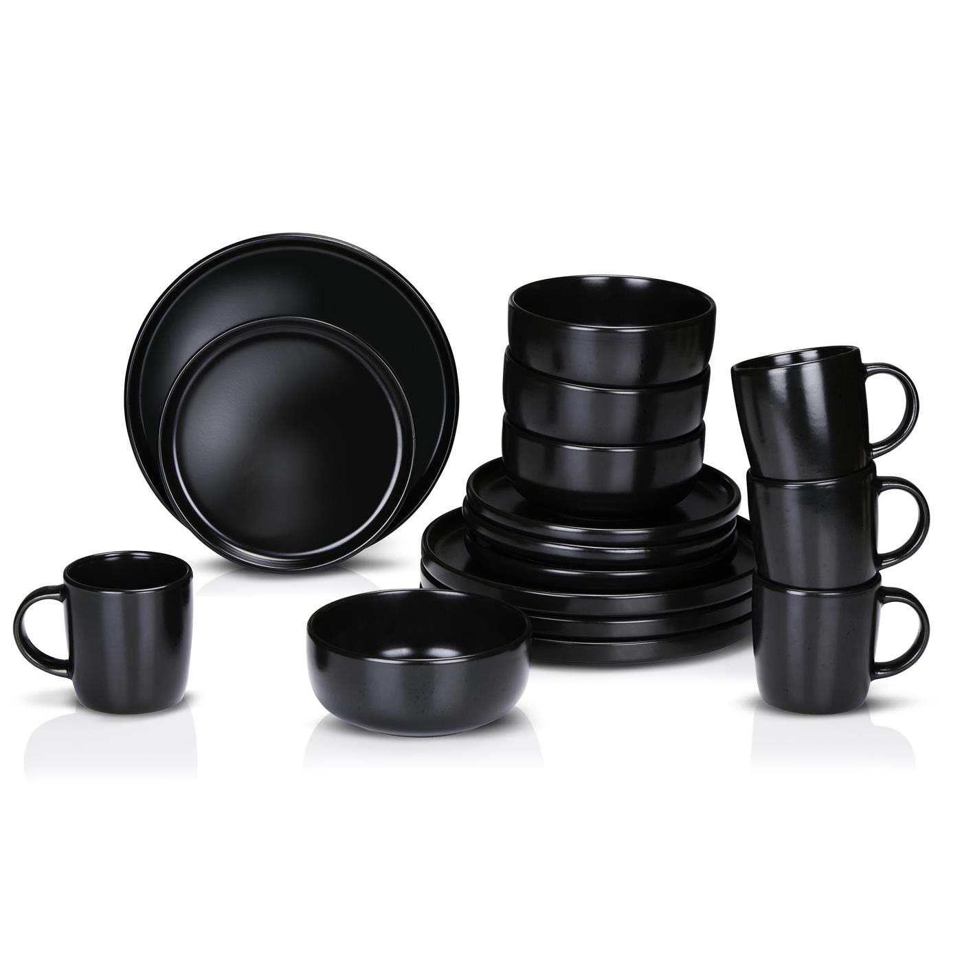 Alpina Serviesset 16-delig Ø26,5cm zwart
