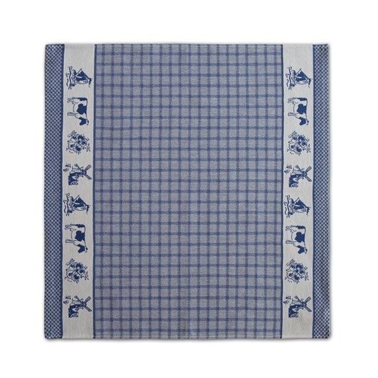 DDDDD Theedoek Dutchie blauw 60x65cm 6st