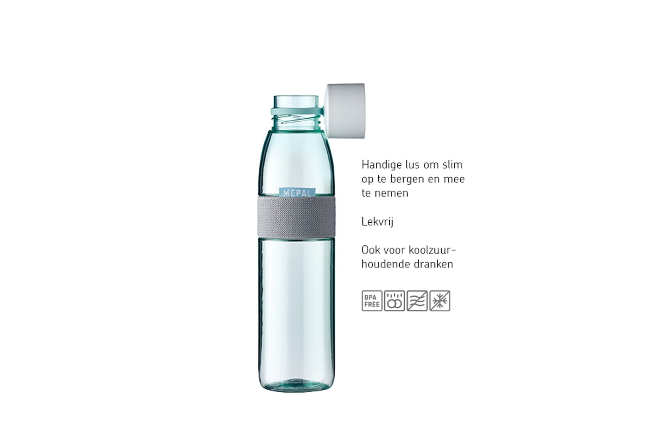 Mepal Waterfles Ellipse 700ml nordic blu