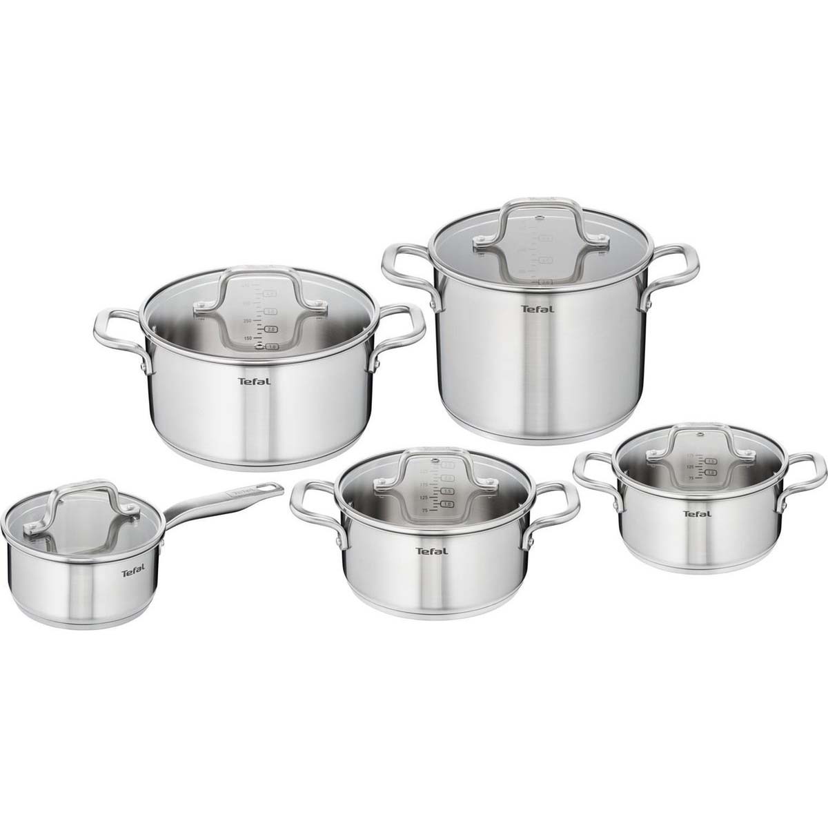 Tefal Virtuoso pannenset RVS 5-delig