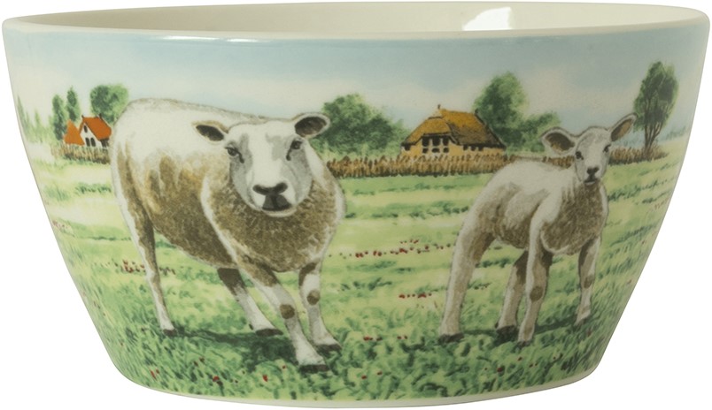 Wiebe's Farm Kom schaap Ø13cm 6st